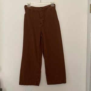 Free People Patti Brown Cropped Pants size 27